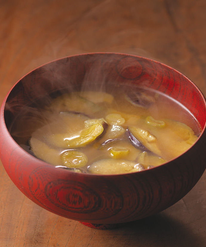 揚げ茄子の味噌汁