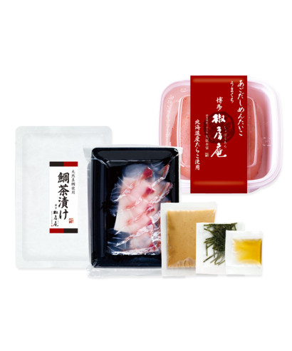 あごだしめんたいこと鯛茶漬けセット