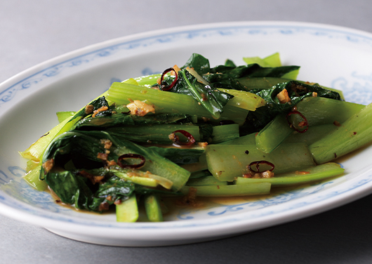 青菜のにんにく炒め