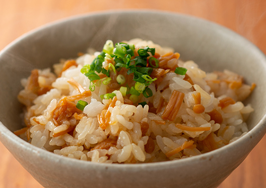 茅乃舎だしのだし炊きごはん　なめ茸と葱