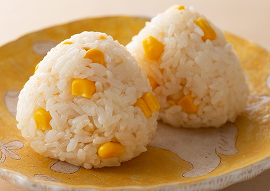 野菜だしのだし炊きごはん　コーン