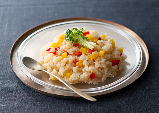 野菜だしのだし炊きごはん　パプリカ