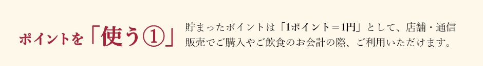 ポイントを「使う①」