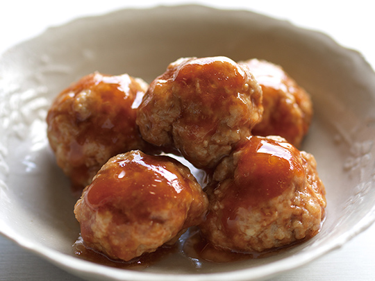 だしつゆ×ケチャップ レンジでミートボール