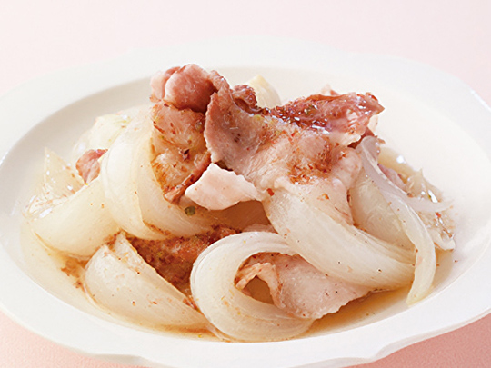 レンジで5分 新たまと豚バラのレンジ蒸し