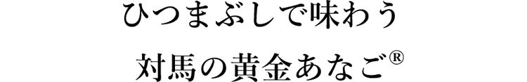 ひつまぶしで味わう対馬の黄金あなご®
